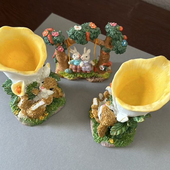 Vintage Resin Bunny Rabbit Figurines - Picture 8 of 10